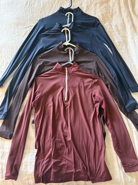 The Tailored Sportsman Quarter-Zip Tops - Burgundy, Brown, Navy (4 Pack)